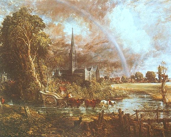 1829_Salisbury Cathedral, from the Meadows
